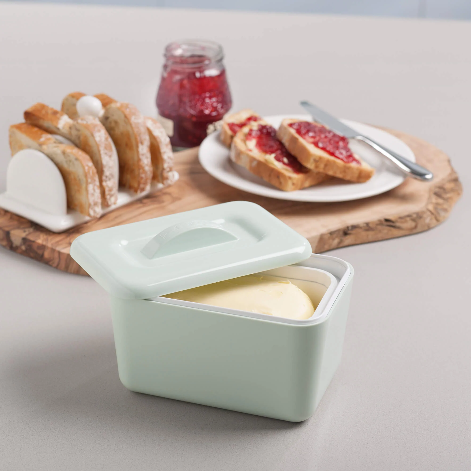 Premium Melamine Insulated Butter Dish with Lid - Image 13