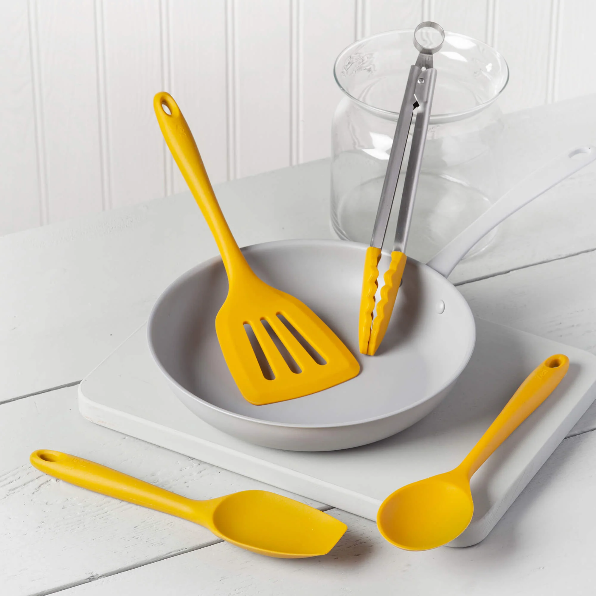 Kitchen Tongs, Slotted Turner, Spoon & Spatula Spoon Set - Image 6