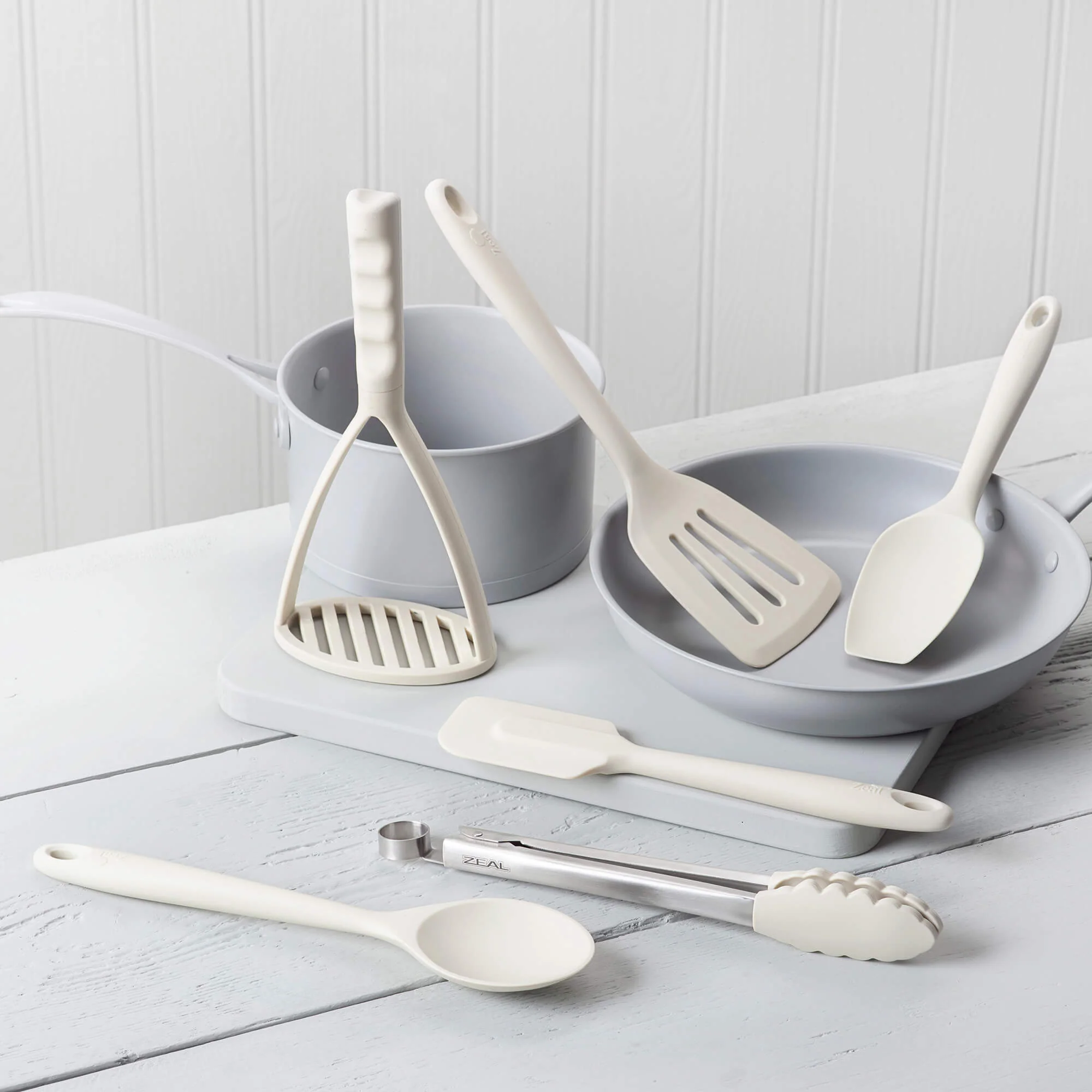 Kitchen Tongs, Flexitech Masher, Slotted Turner, Spoon, Spatula Spoon, Spatula Set - Image 4